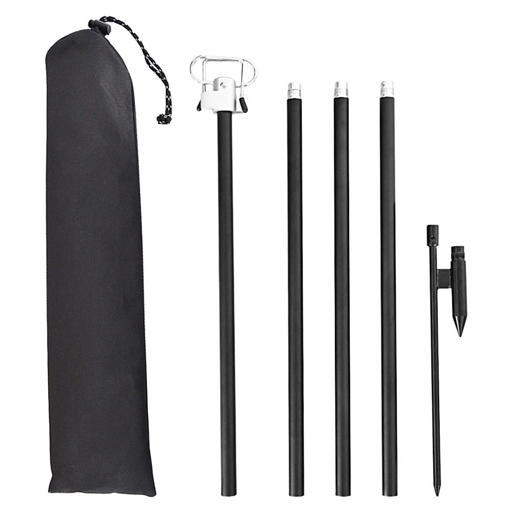 

1 Set Portable Lamp Stand Hook Folding Lantern Post Pole Detachable Hanging Light Stand Holder for Camping Fishing Outdoor Tool