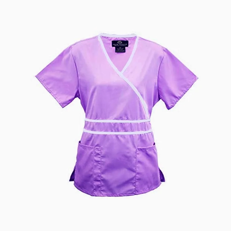 

V Neck Scrubs Women Medical Uniforms Summer Short Sleeve Scrubs Enfermagem Nurse Workwear Adjustable Backtie Scrubs Set