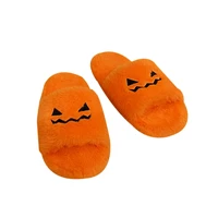 women home indoor soft anti slip faux fur cute slippers winter warm shoes cartoon plush pumpkin slippers eur 38 41us 8 10
