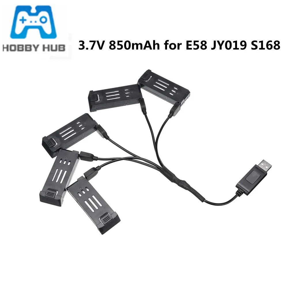 Аккумулятор Lipo 3 7 в 850 мАч для квадрокоптера E58 S168 JY019 запасные части
