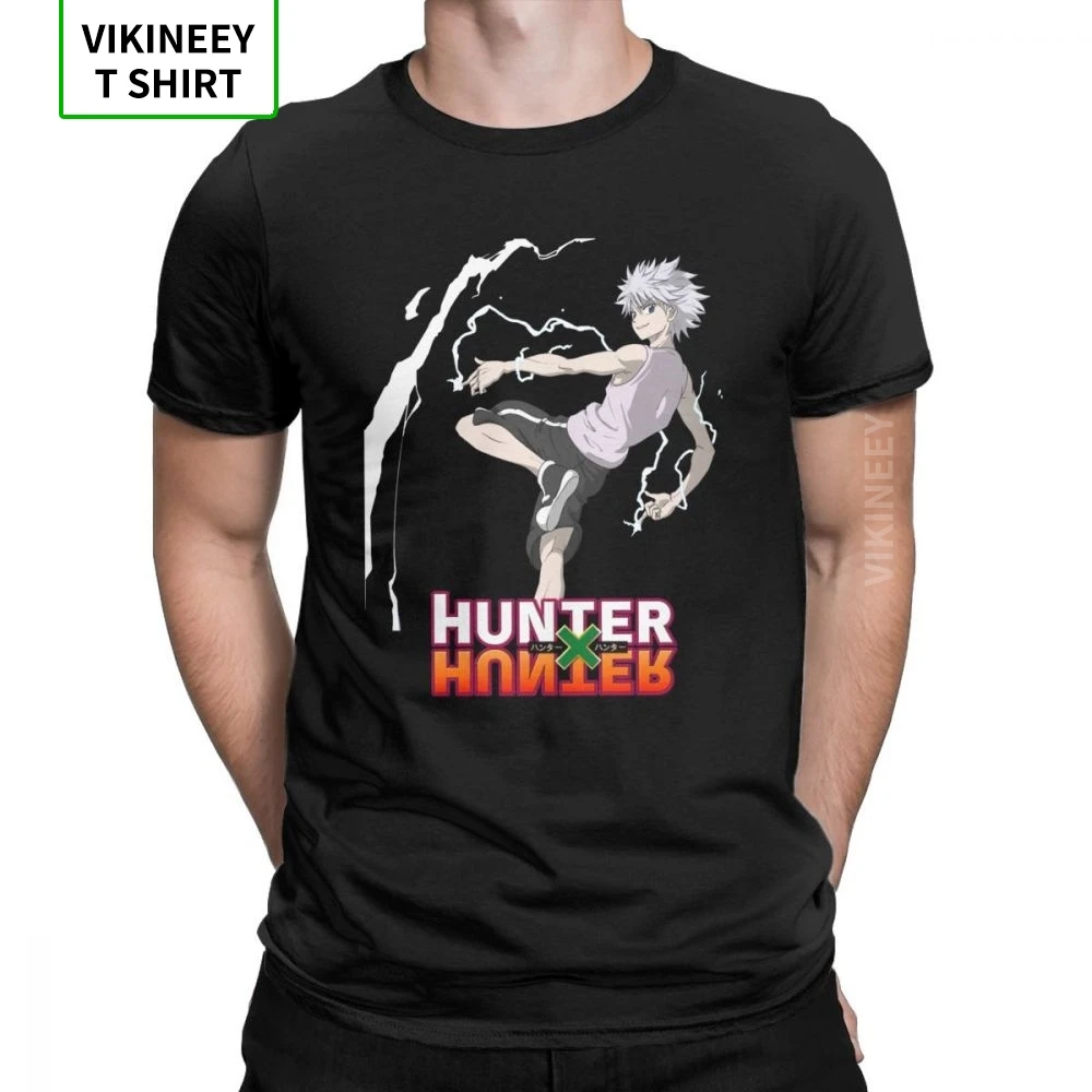 Hunter X Kilua футболки для мужчин с короткими рукавами и принтом Футболки О образным