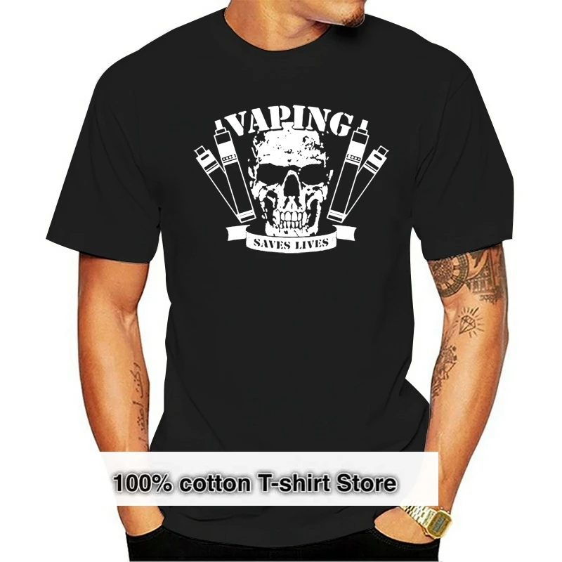 

Funny Casual T-Shirts Men 2019 Vaping Saves Lives Funny Printing T Shirts Men Short Cotton Tshirts Tee Tops