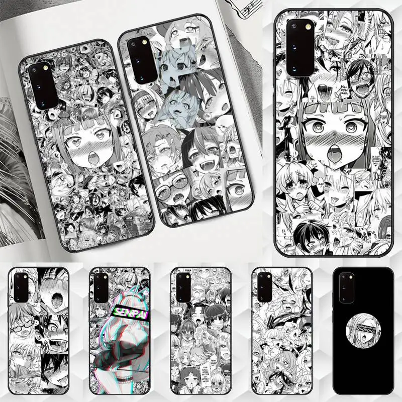 

Ahegao manga girl Shockproof Phone Case TPU For Samsung S6 S7 S8 S9 S10 plus S20 S21 S30ultrs Fundas Cover coque