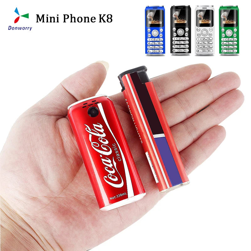 

Super Mini Push Button Cola Mobile Phone Dual Sim Bluetooth Camera Dialer Hands Telephone MP3 Smallest China Cheap CellPhone
