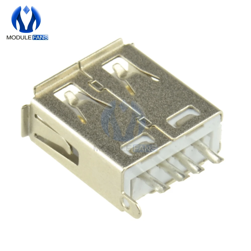 10 шт. 4 контактный разъем USB 2 0 типа A гнездо адаптера контактное пластиковая