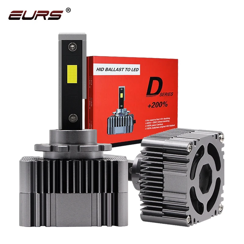 Оригинальные светодиодные лампы EURS 1:1 дизайн Led 100% Canbus D1S D2S D3 D4 D5 для фар 6000K 90W 10000LM