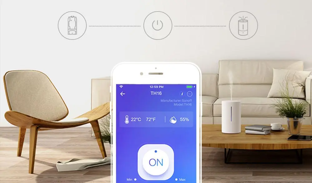 3 шт. SONOFF TH16 Wifi умный переключатель, мониторинг температуры и влажности DS18B20/AM2301/Si7021/AL560 для умного дома