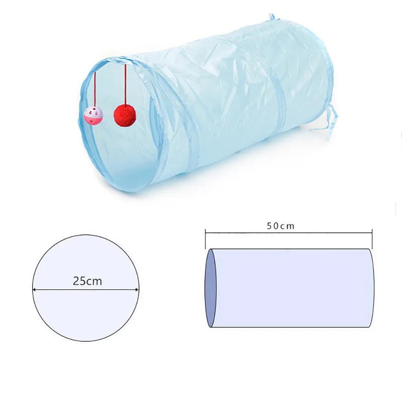 2/4/5 Holes Pet Cat Toys Tunnel Play Tubes Collapsible Crinkle Kitten Interactive Puppy Ferrets Rabbit Dog | Дом и сад