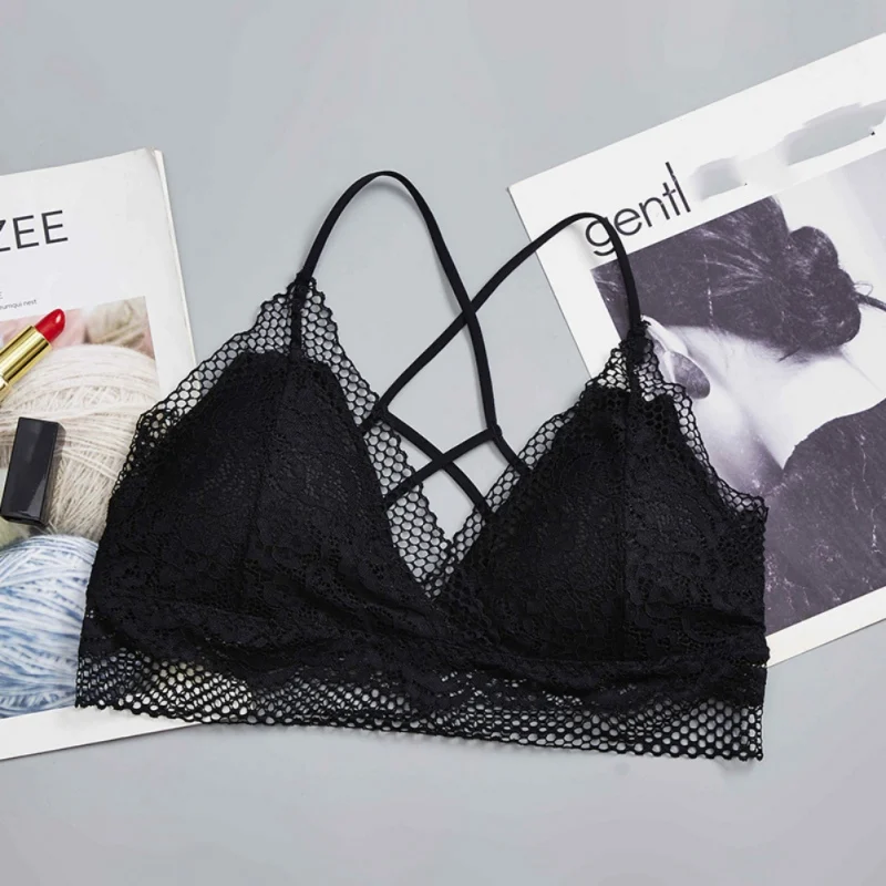 

Женские бюстгальтеры, бесшовное нижнее белье с французской треугольной чашкой, женское привлекательное кружевное красивое нижнее белье с ...