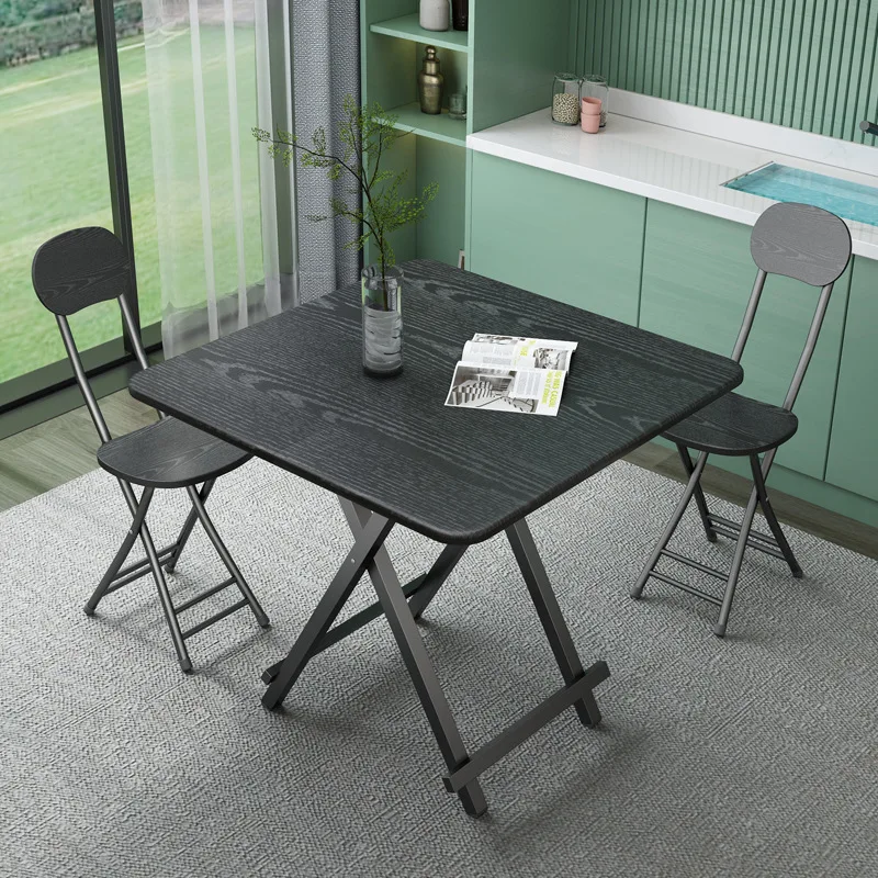 Складной стол 80x80 см портативный обеденный простой для отдыха компьютерный можно