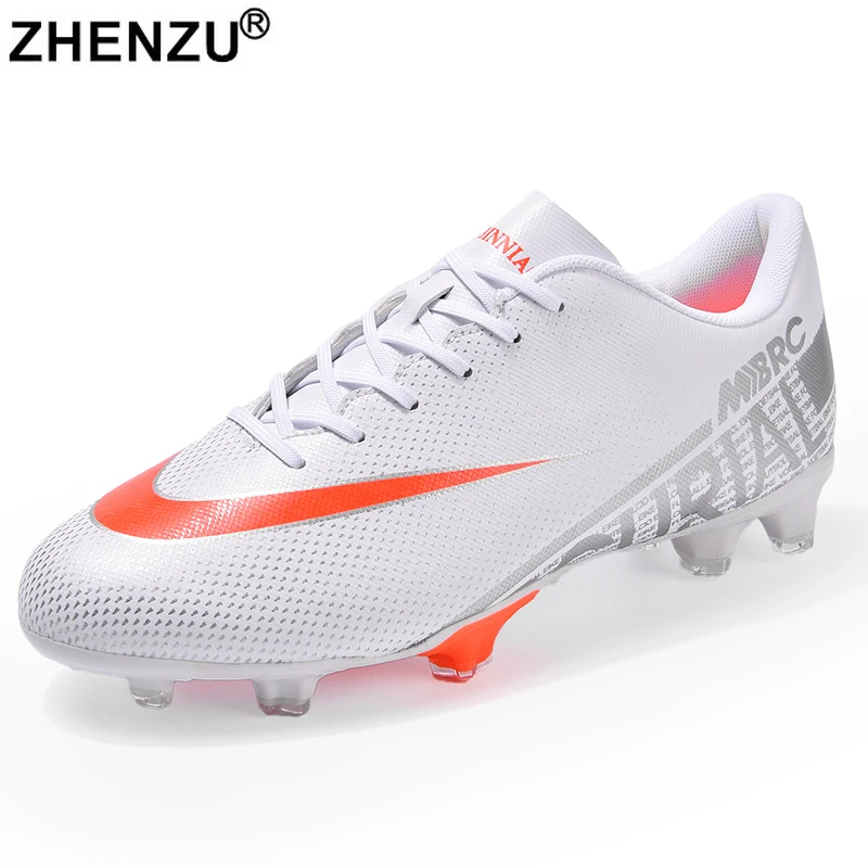 ZHENZU New Men Turf Soccer Shoes Kids Football Boots Soft Ground Cleats Sport Sneakers chuteiras de futebol
