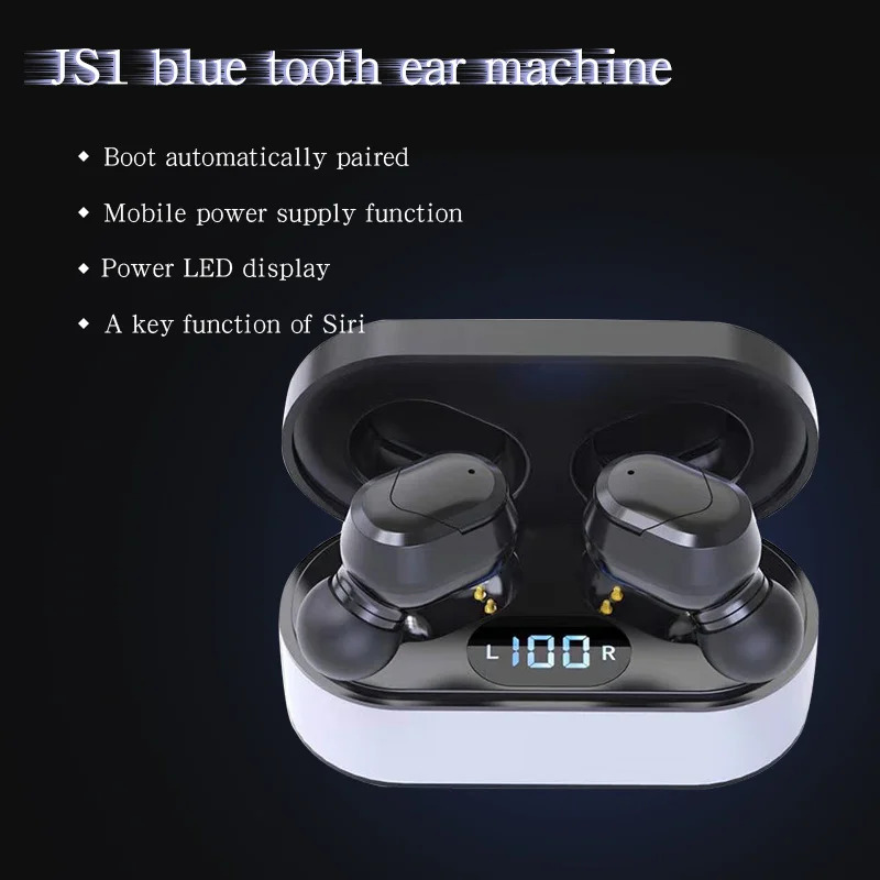 JS1 Bluetooth 5 0 беспроводные наушники со светодиодсветодиодный подсветкой и цифровым