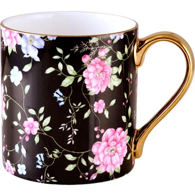 

High-grade European Mug Large Capacity Bone China Coffee Milk Tea Cup Creative Depicting Phnom Penh Ceramic Household Drinkware