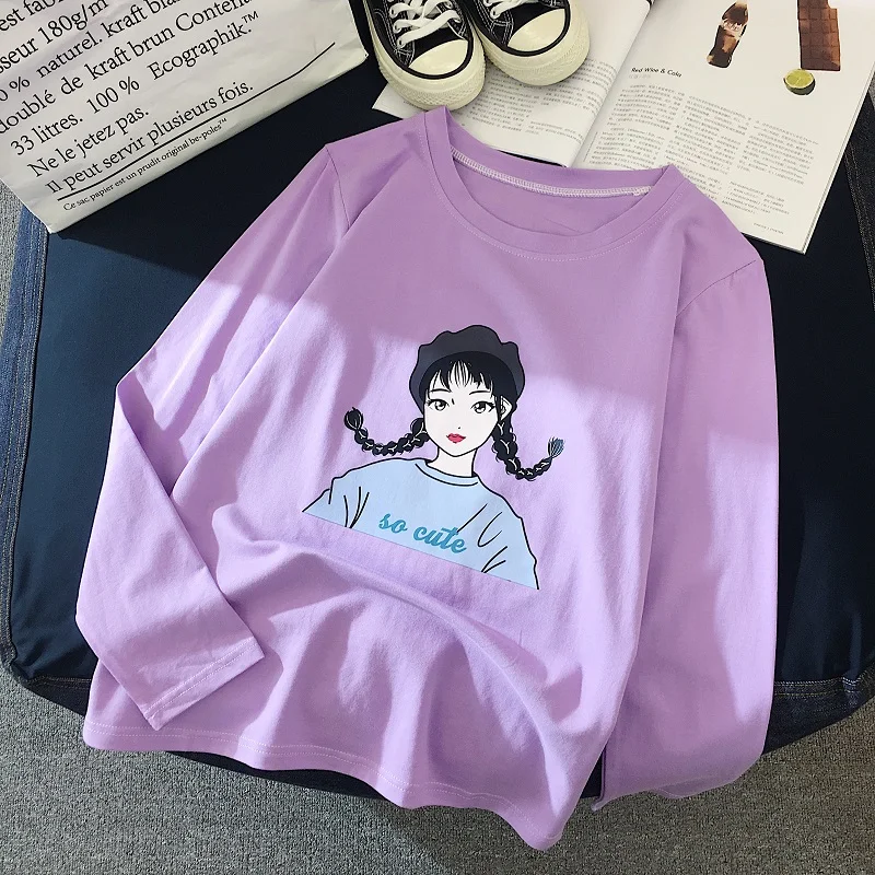 Футболки женские с простым принтом в Корейском стиле высококачественная одежда