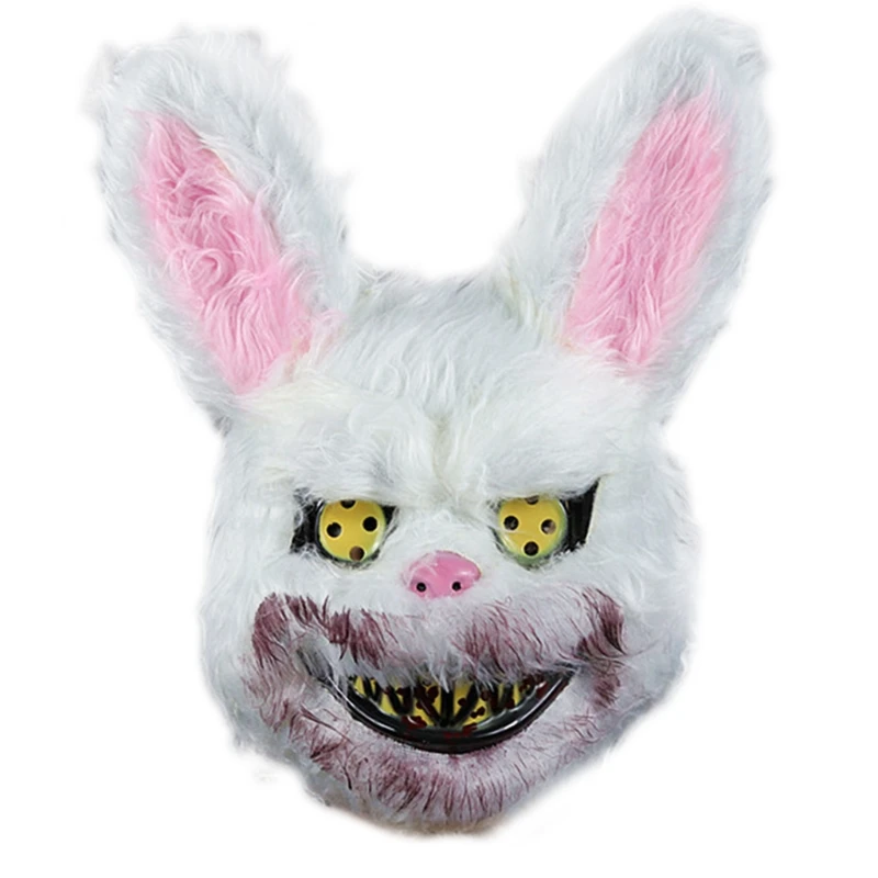Унисекс страшный медведь кролик маска кровавая плюшевая голова фотореквизит с