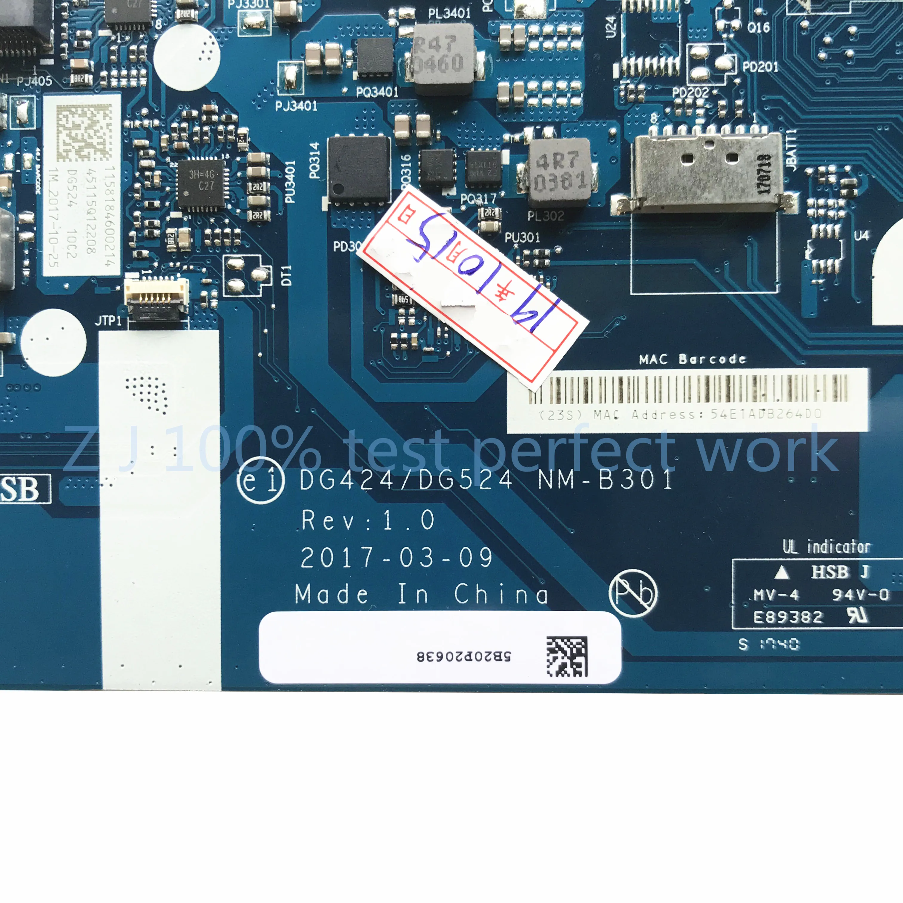 Для LENOVO IDEAPAD 320-15IAP материнская плата для ноутбуков FRU 5B20P20638 W/N3350 2G DG424/DG524 NM-B301 DDR3L мб тестирование Быстрая