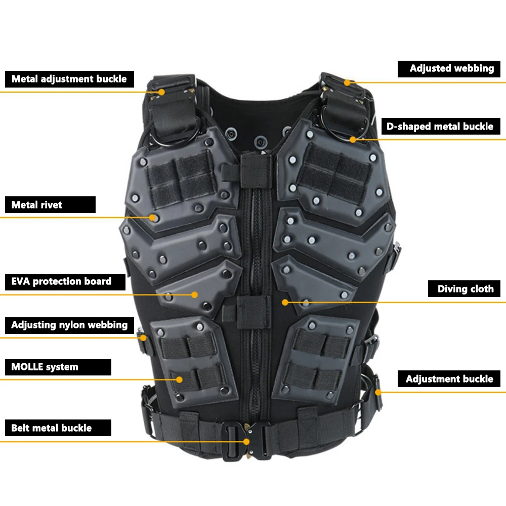 Защитный жилет из ЭВА для боевой стрельбы армейский с чехлом активного