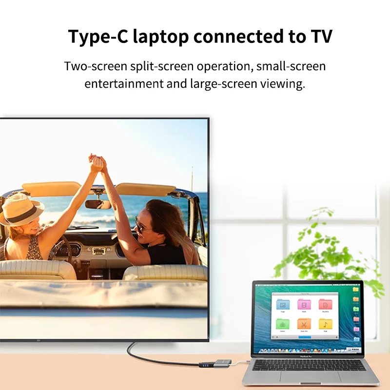 2020 4 в 1 Type C на HMDI USB RJ45 3 0 конвертер мультимедийный Адаптер Hub для MacBook Galaxy S8 Dex Huawei P30|
