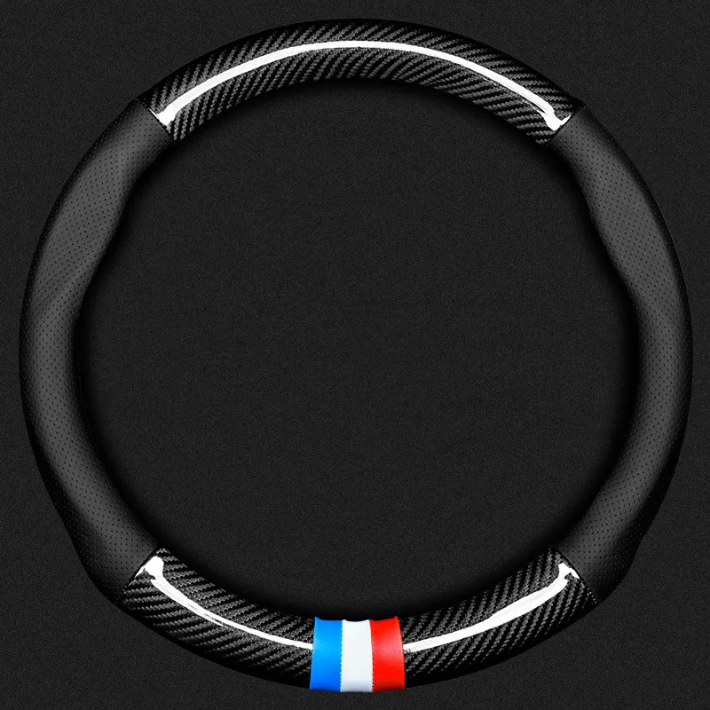 

For Peugeot 301 307 408 3008 206 207 508 Universal carbon fiber pattern steering wheel cover car wheel cover