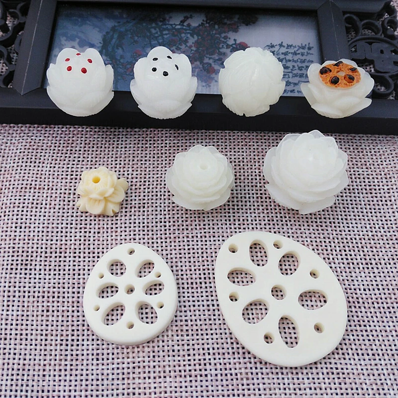 Новый тип имитации лотоса Baiyu Bodhisattva DIY женская модель цветочный кулон кулоны
