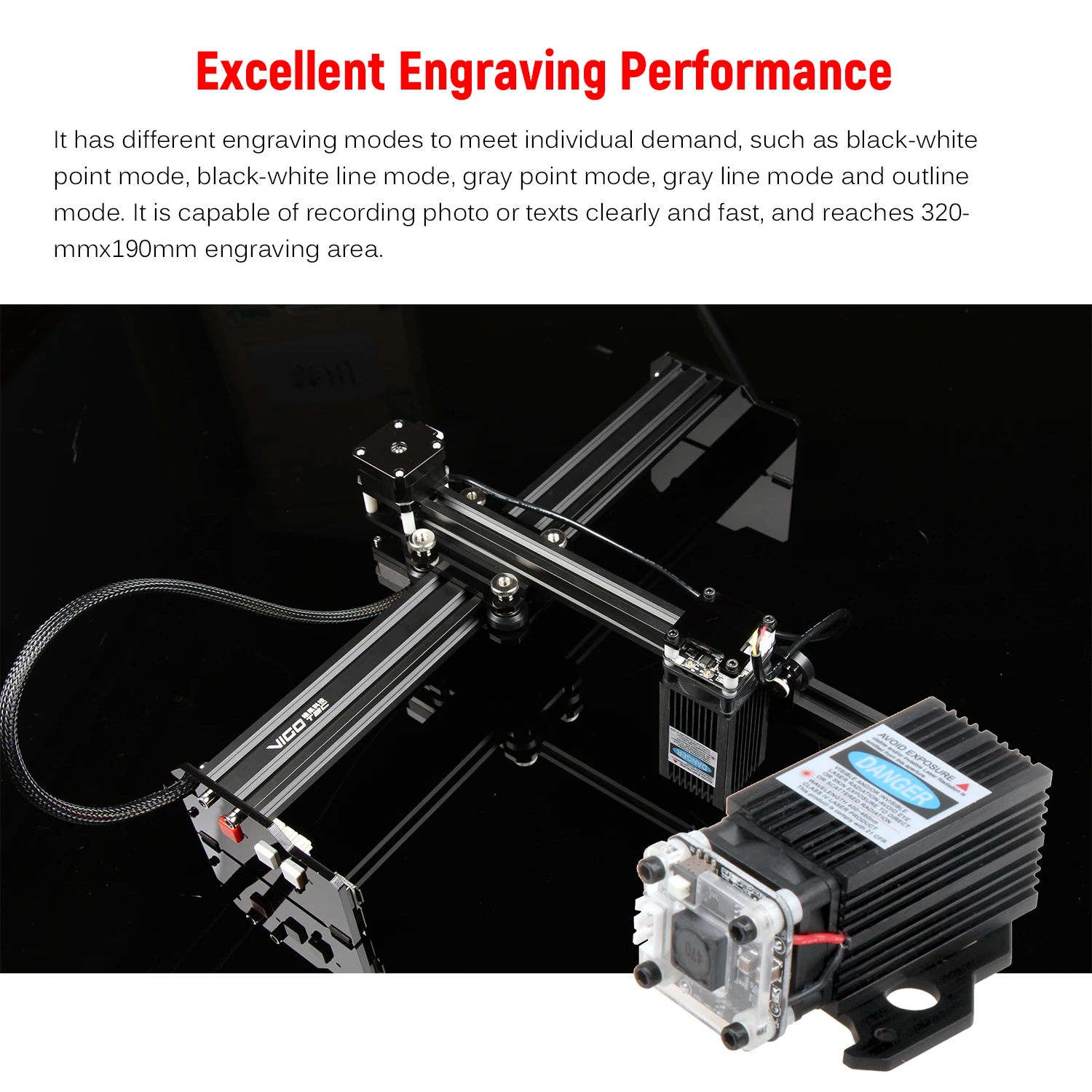 Лазерный гравер настольный гравировальный станок принтер Гравировальный резак