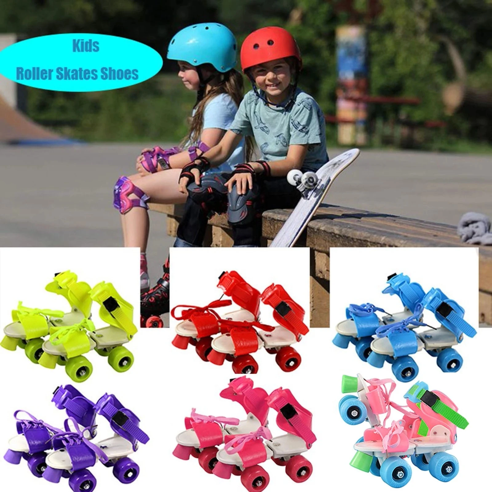 

Adjustable Size Children Roller Skates Double Row 4 Wheels Skating Shoes Sliding Slm Inline Skates Kids Gifts Roller Sneakers