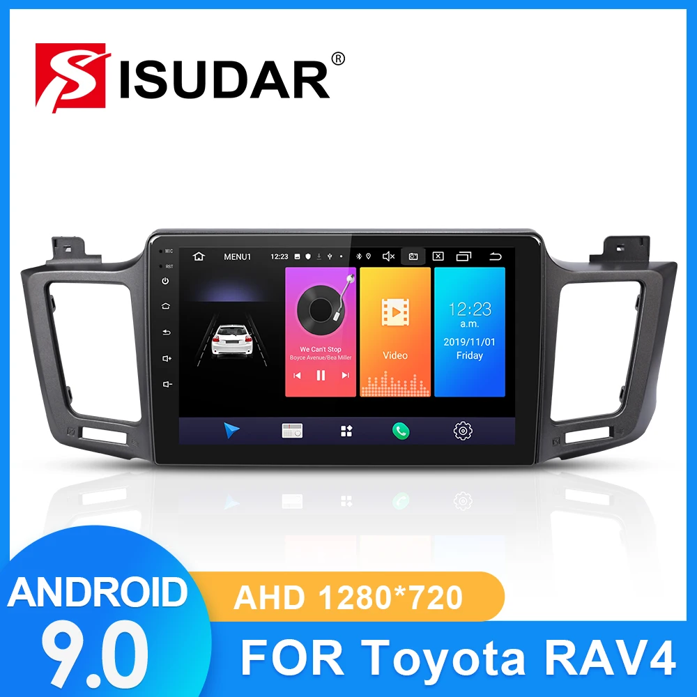 Автомагнитола ISUDAR для Toyota RAV4 4 XA40 5 XA50 2012 2018 2 din Android 9 Авторадио мультимедийный GPS DVR