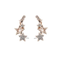 womens cute lovely star female stud earrings shiny crystal exquisite romantic earring piercing jewelry trendy ear accessories