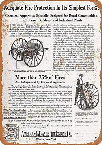 

Metal Sign - American Lafrance Fire Engine Co. - Vintage Bar Wall Decorative
