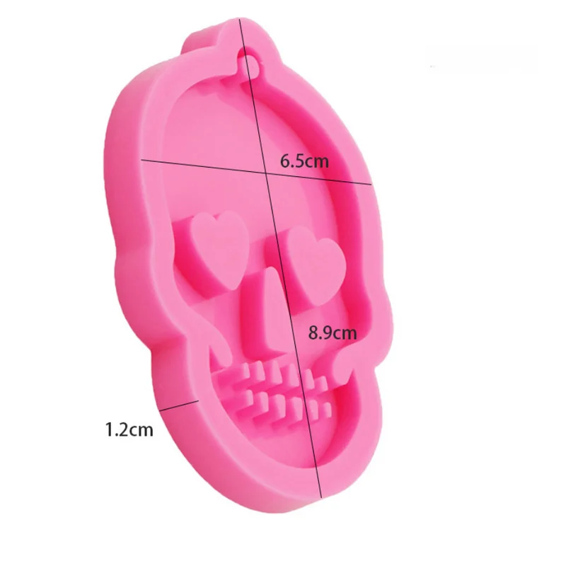 

Halloween Skull Keychain Decor Silicone Mold Jewelry Fillings Accessory DIY Charms Handmade Epoxy Resin Cake Baking Mould Craft