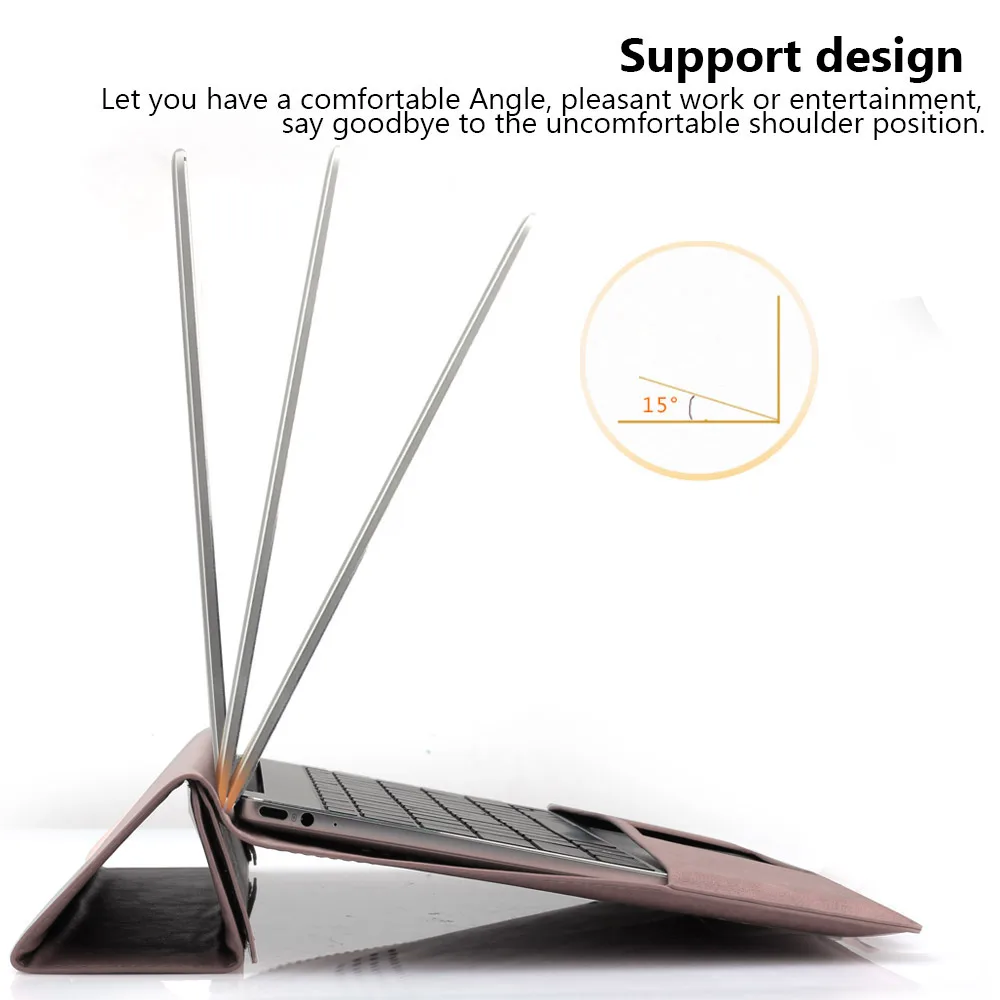 Чехол из искусственной кожи для ноутбука MacBook Pro 16 дюймов защита под углом