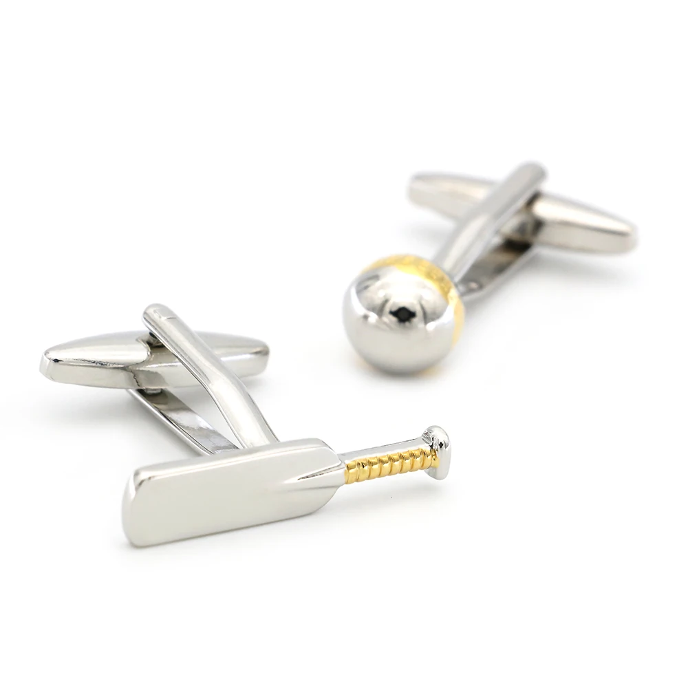 Спортивные дизайнерские хоккейные запонки без ржавчины золотого цвета оптом и в