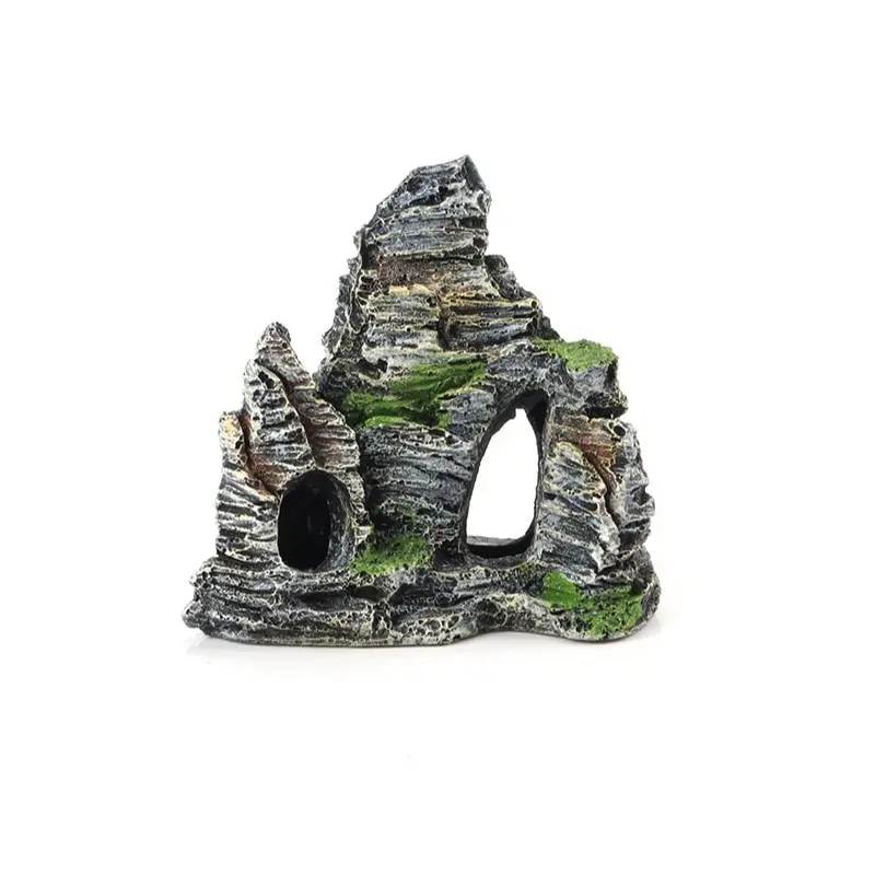 

New Aquarium Decoration Resin Rockery Artificial Ornaments Aquarium Simulation Home Living Room Crafts Table Deocrations 4Styles