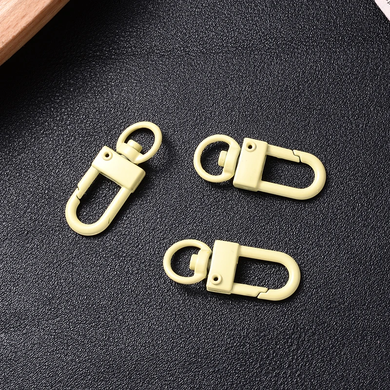 10 шт./лот 12x33 мм металлические застежки-карабины разноцветные кольца для ключей