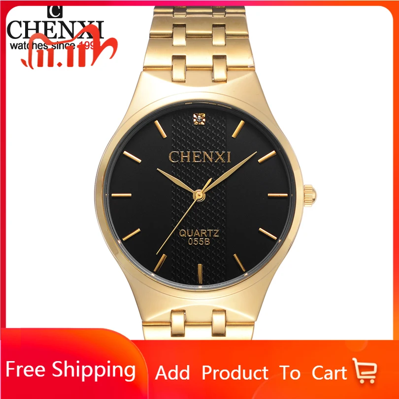 

Lovers Gold Watch Men Watches Luxury Brand Famous Wristwatch Female&Male Clock Golden Stainless Steel WristWatch Quartz Original