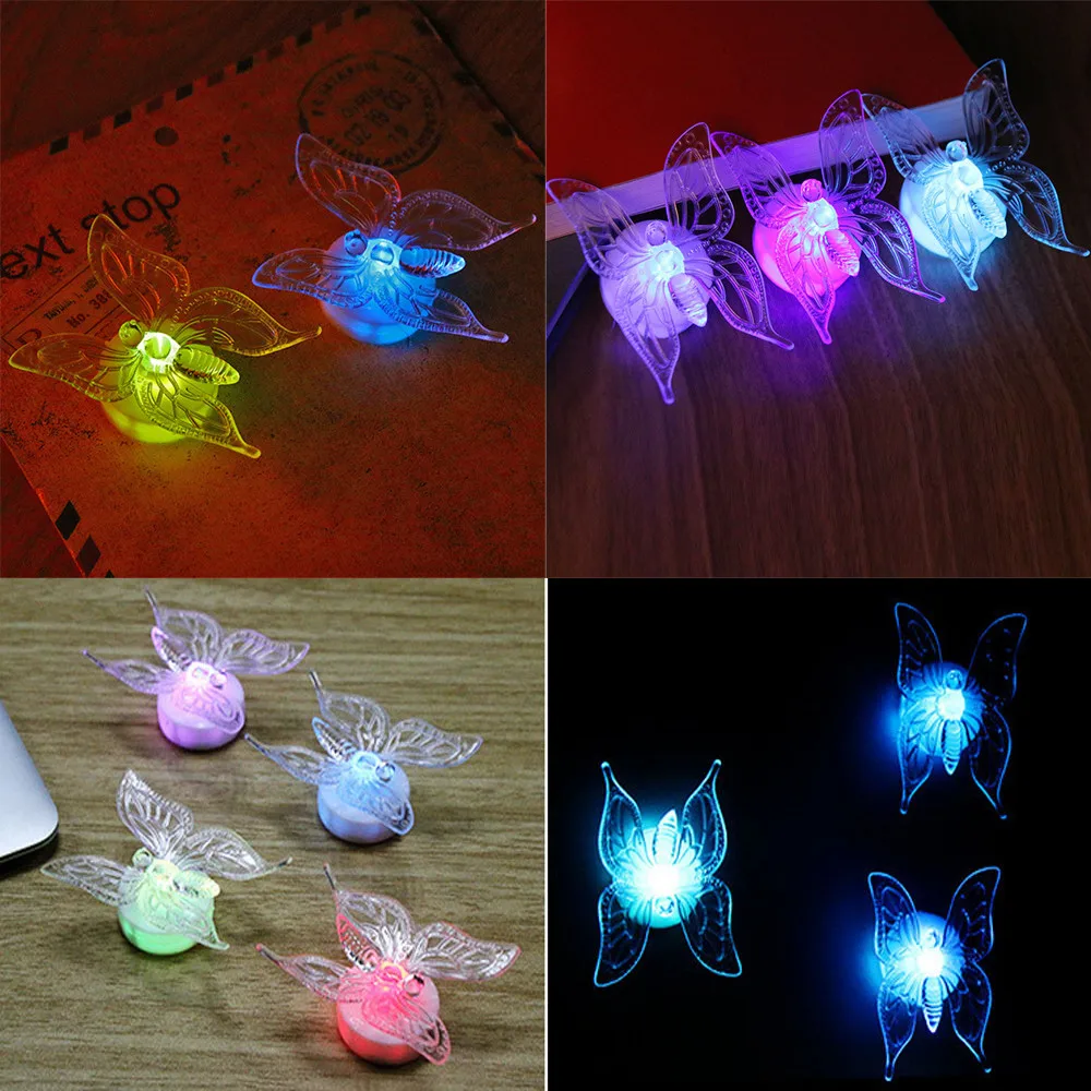 5 шт./компл. бабочка светодиодный ночник цвет свет для спальня гостиная детская