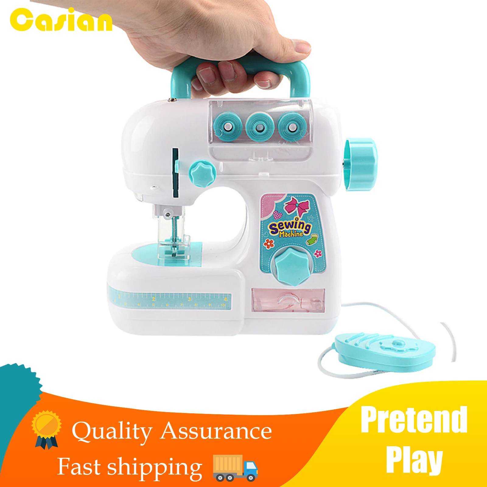 

Kids Simulation Sewing Machine Toy Mini Furniture Educational Learning Design Clothing Bauble Creative Children's Toys for Girls