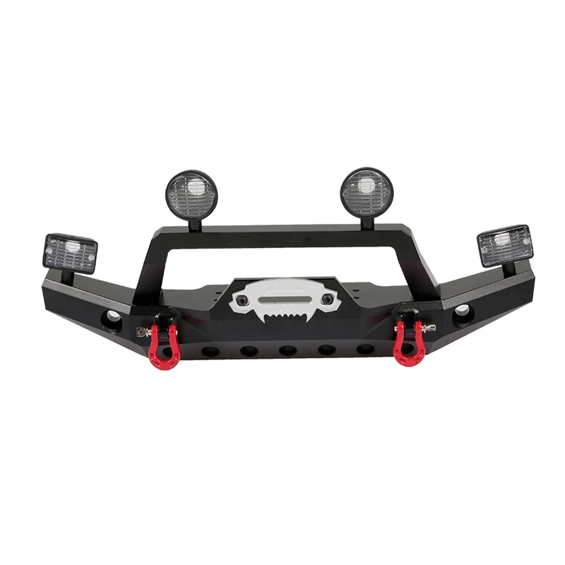 Для TRX-4 металлический передний бампер со светодиодным светильник для 1/10 RC Crawler