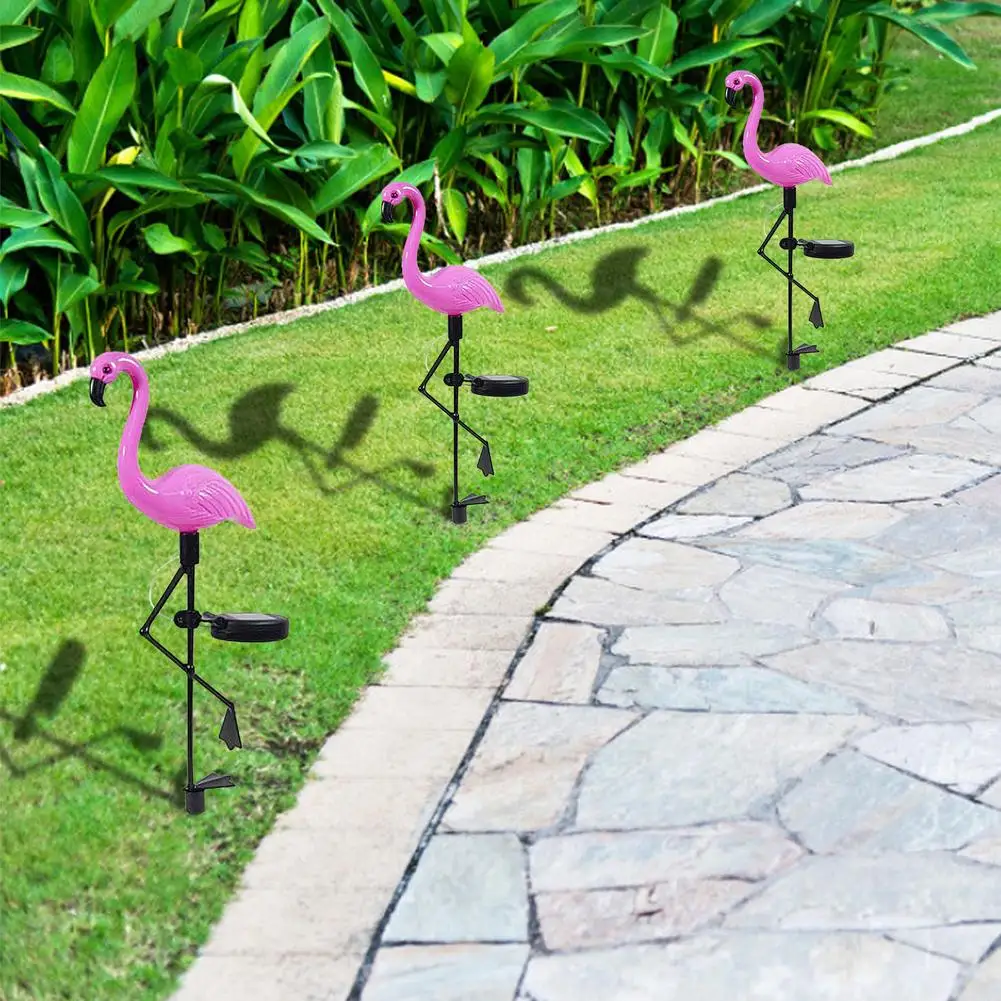 

Simulated Flamingo Solar Lawn Lights Waterproof Lawn Lamp Flamingo Garden LED Stake Light For Garden Decoration Parties