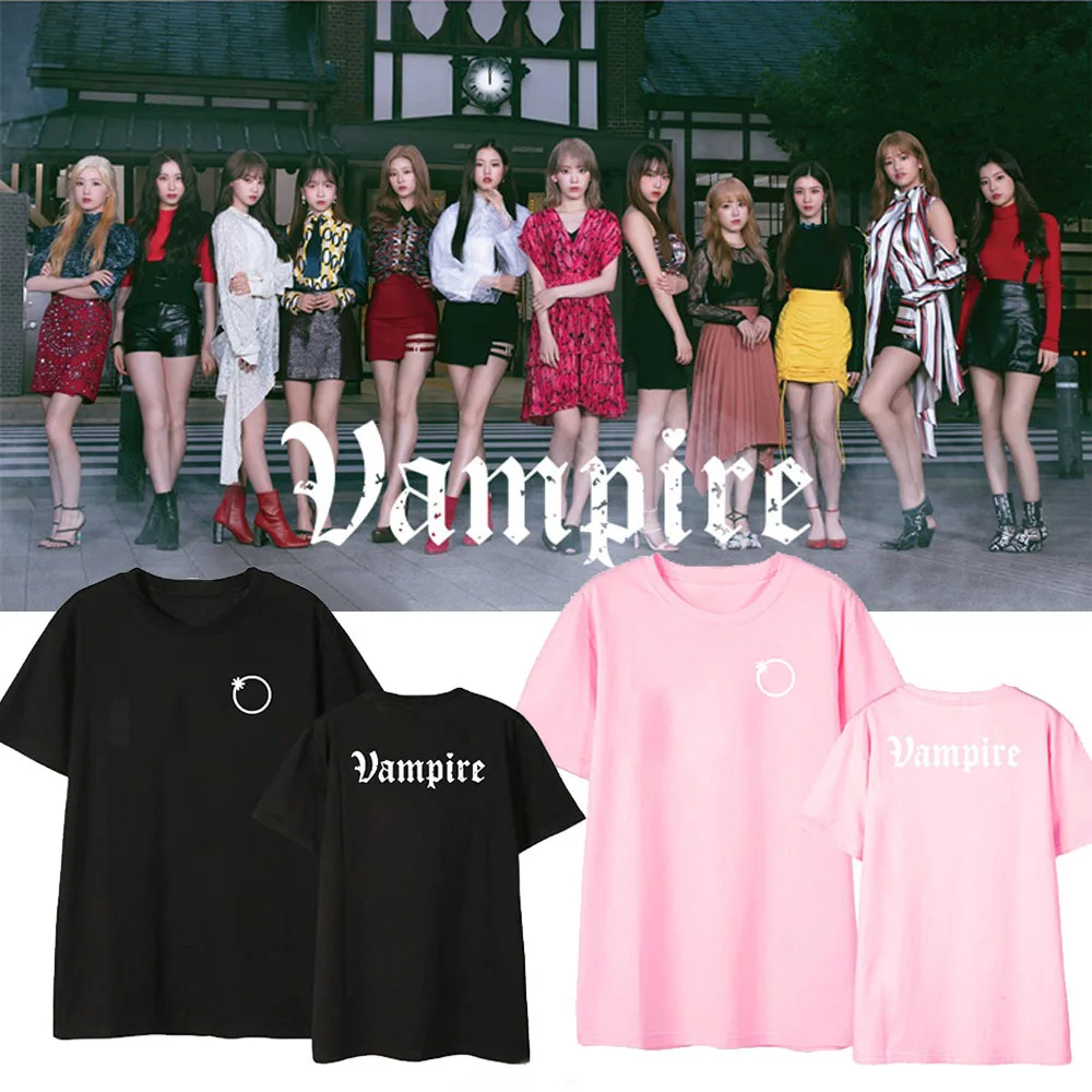 Новинка Kpop IZONE Album футболка с вампиром Корейская команда летняя повседневная