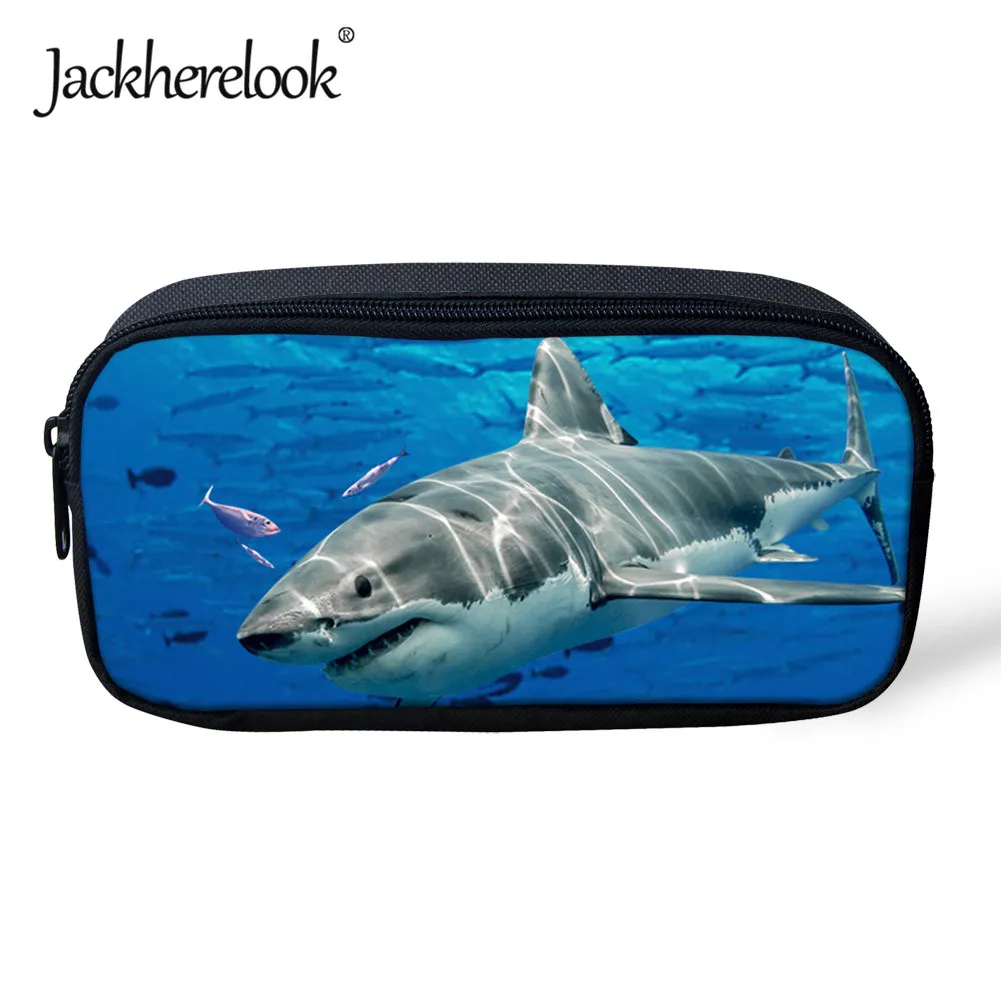 CC3928K Jackherelook, детская Студенческая классная сумка для карандашей, Детские косметички с принтом акулы, динозавра, косметичка, школьные пеналы - Цвет: CC3928K