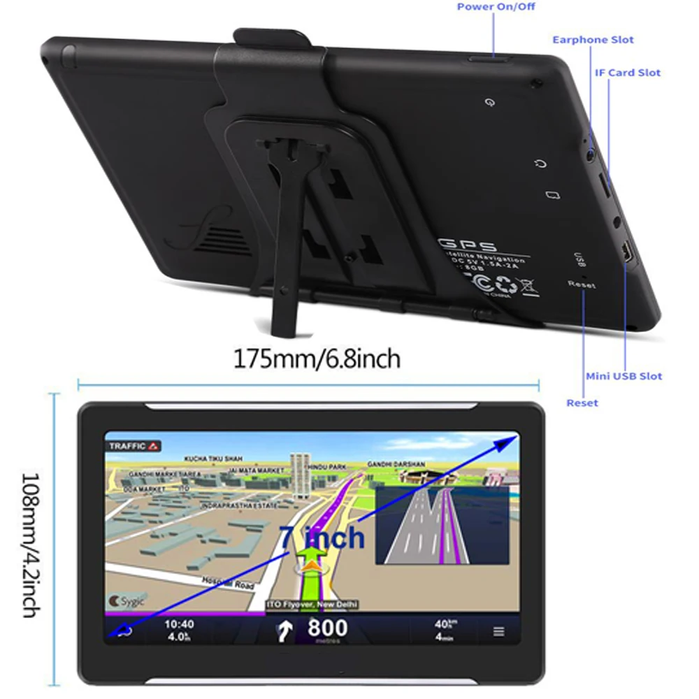 Автомобильный gps навигатор 7 дюймов HD lcd экран FM Navitel спутниковая голосовая навигация последняя европейская карта грузовик gps навигатор автомобиль
