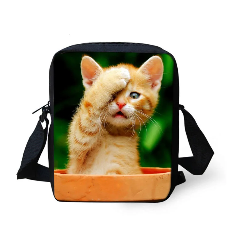 

Wholesale Small Messenger Bag for Women Kawaii 3D Pet Cat Pattern Ladies Cross-body Bag Luxury Handbags Bolsas Mujer