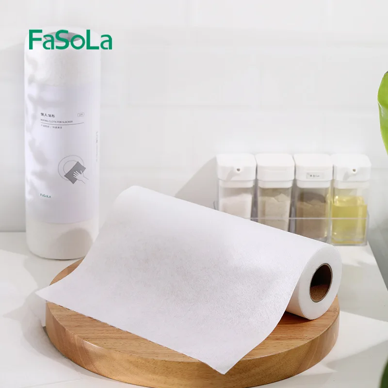 

20PCS/ROLL Reusable Lazy Rags Kitchen Cleaning Dish Cloth Hand Towel Rolls Organic Dishwashing Absorbent Wet And Dry Towels