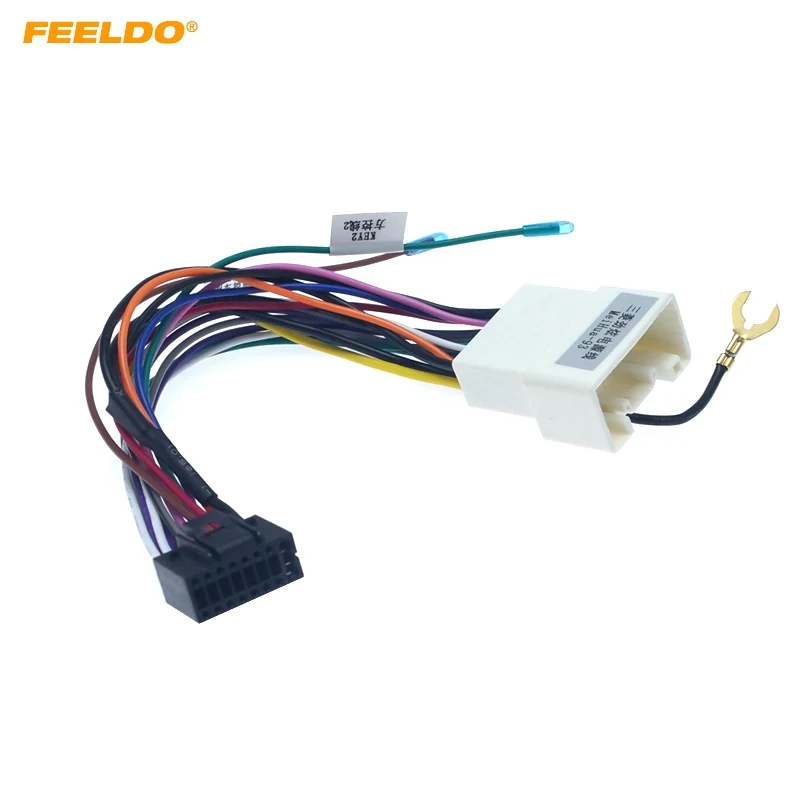 Автомобильная стереосистема FEELDO 16 контактный адаптер жгут проводов для Mitsubishi