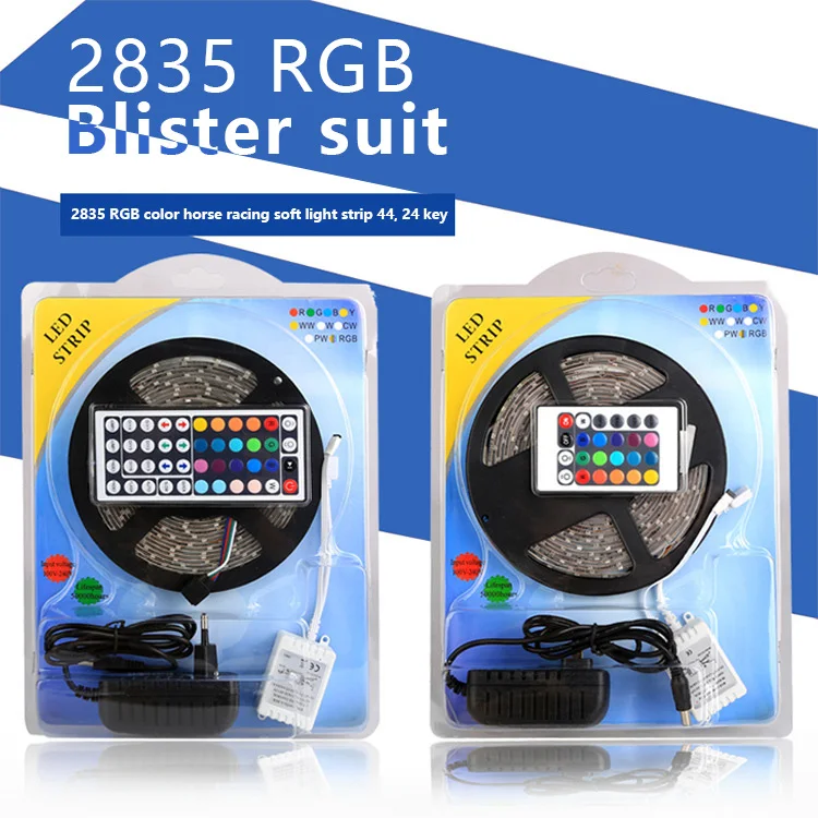 RGB44Key/RGB 24key затемнения 5050 2835 Светодиодный свет полосы 5 м/рулон водонепроницаемый