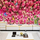 Пользовательские фото обои современные 3D красивые розы Сад цветы роспись романтическая гостиная спальня домашний декор Papel De Parede 3 D