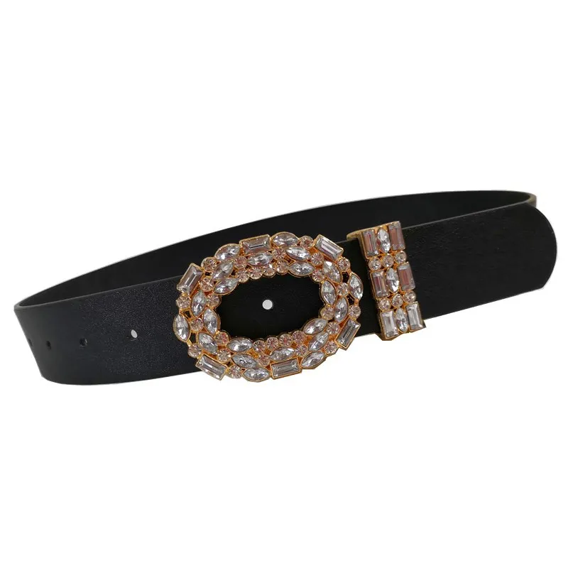 

Ремень кожаный прочный с овальной пряжкой, 4 см