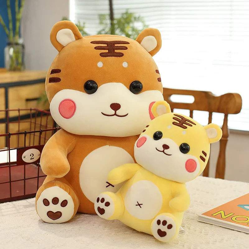 

23/40/50cm Cute Stuffed Tiger Plush Soft Toys Cushion Kid Creative Pillow Doll Birthday Gifts for Children Baby Accompany Sleep