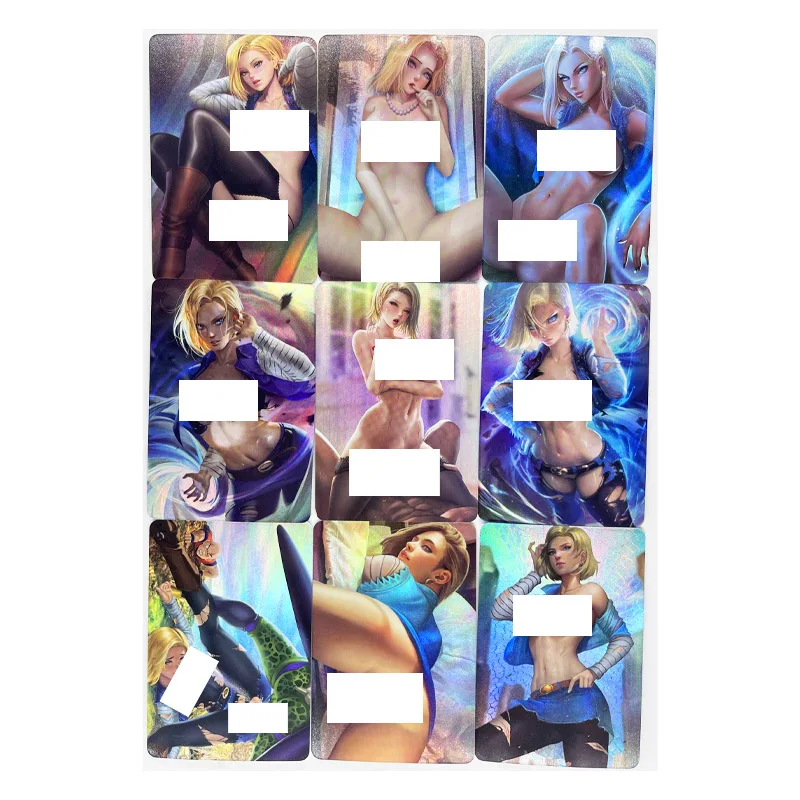 

9pcs/set ACG Android 18 Sexy Nude Toys Hobbies Hobby Collectibles Game Collection Anime Cards